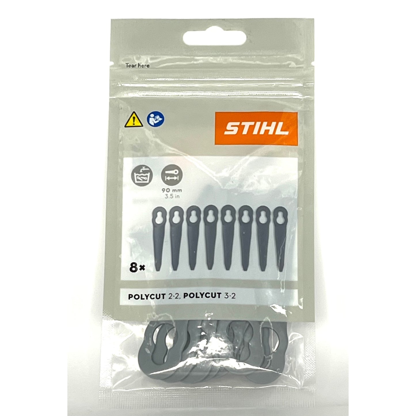 STIHL 4008 007 1000 PolyCut 2-2 Replacement Blades – 8-Pack