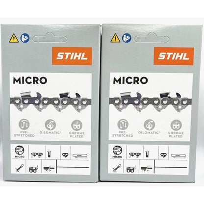 STIHL 3610 005 0055 Chainsaw Chain 61 Picco Micro Mini Comfort 3, 55 Drive Links, 3/8 Pitch, .043 Gauge, 16 inch.