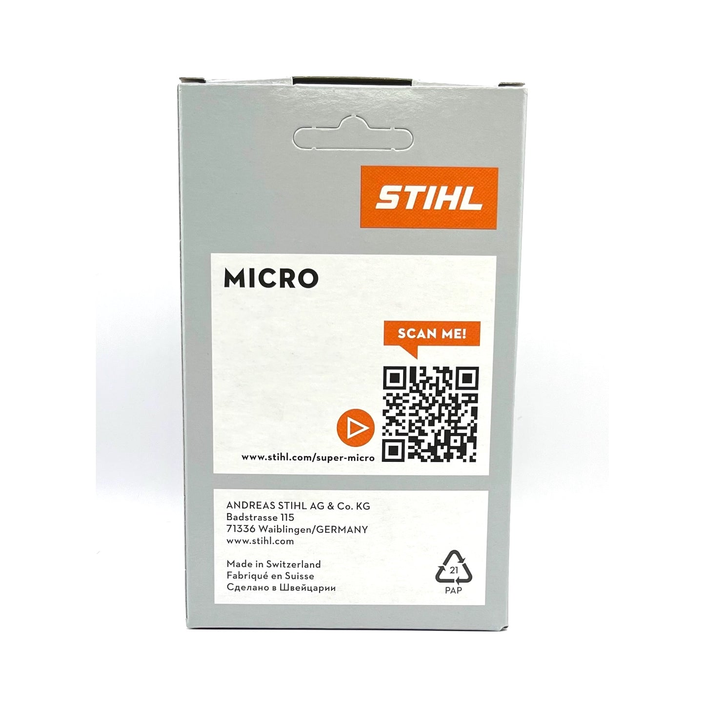 STIHL 3610 005 0050 Chainsaw Chain 61 Picco Micro Mini Comfort 3, 50 Drive Links, 3/8 Pitch, .043 Gauge, 14 inch.
