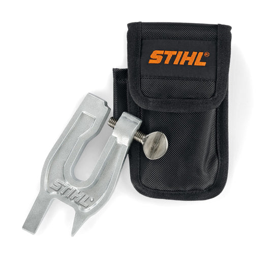 STIHL 0000 881 0402 – Stump Vice S-260 with Belt Pouch | Portable Chainsaw Filing Clamp for On-Site Sharpening