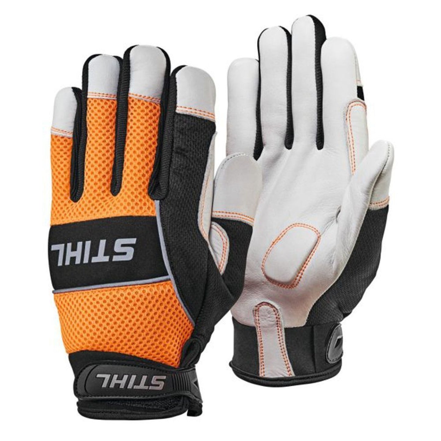 STIHL 0088 611 1610 Advance Ergo MS Protective Gloves – Comfort Fit, Durable Leather & Mesh, Size L