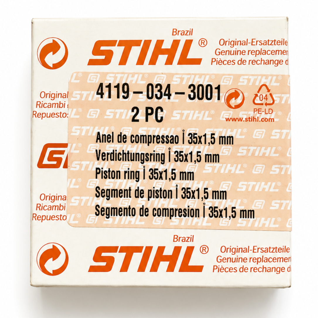 STIHL 4119 034 3001 Piston Ring Set 35x1.5 mm (2 PCS)