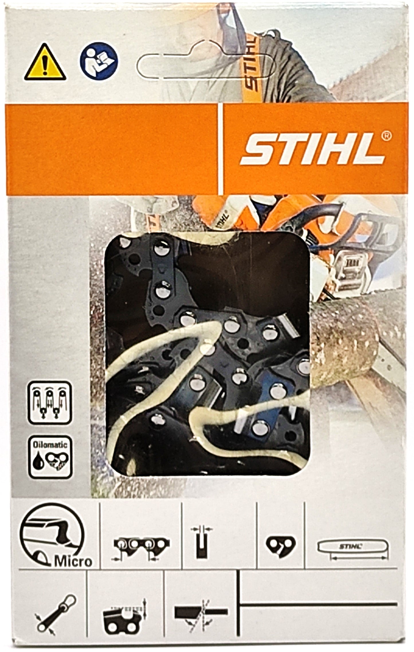 STIHL 3610 005 0045 Chainsaw Chain 61 Picco Micro Mini Comfort 3, 45 Drive Links, 3/8 Pitch, .043 Gauge, 12 inch. 61-45