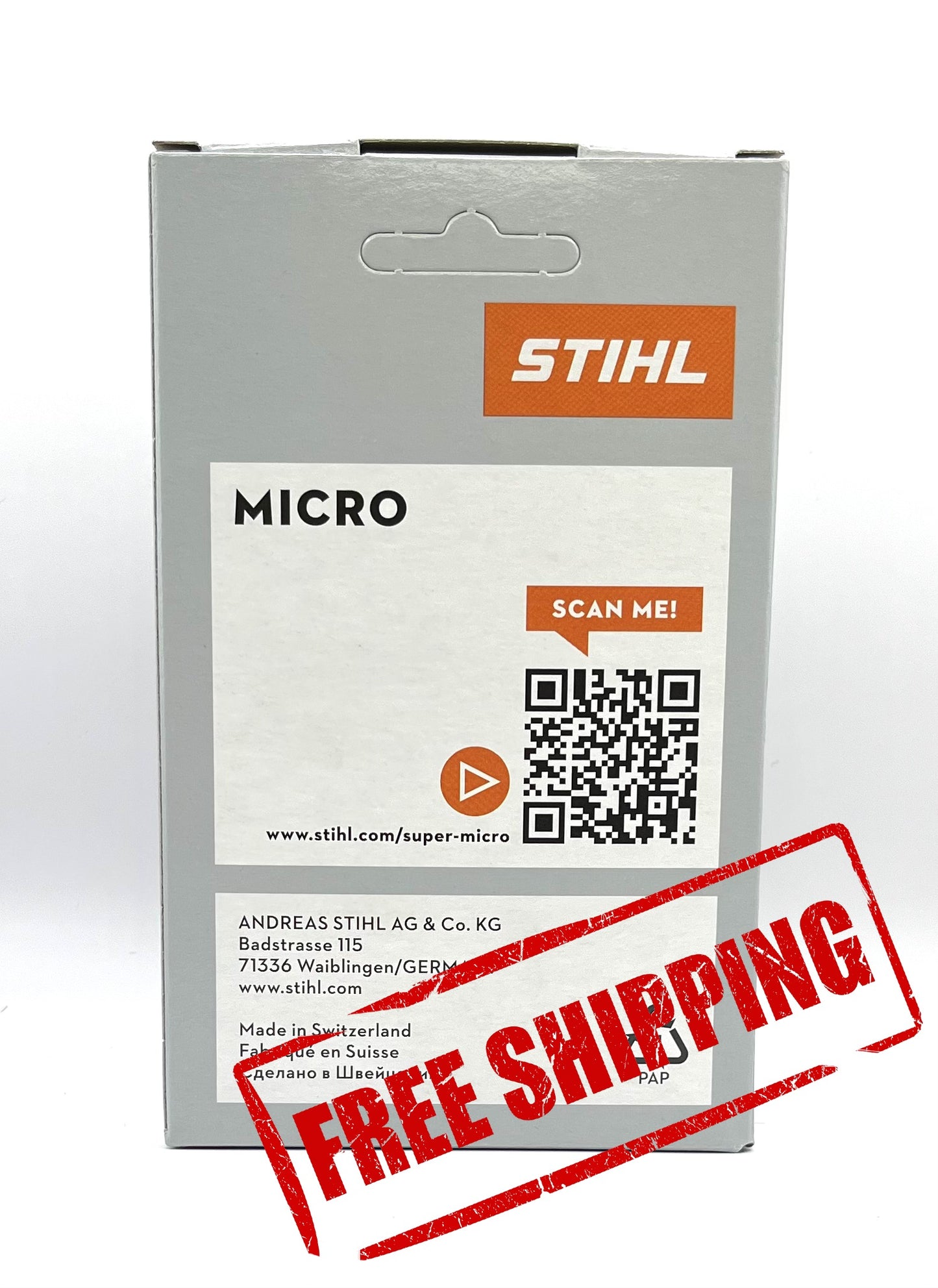 STIHL 3610 005 0044 Chainsaw Chain 61 Picco Micro Mini Comfort 3, 44 Drive Links, 3/8 Pitch, .043 Gauge, 12 inch.