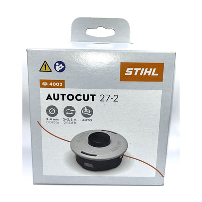 STIHL 4002 820 2302 AutoCut 27-2 Trimmer Head – Tap-and-Go Bump Feed Head for FS 55-260, FR 131 T, FSA 120/135 R – Fits M10 x 1 LH