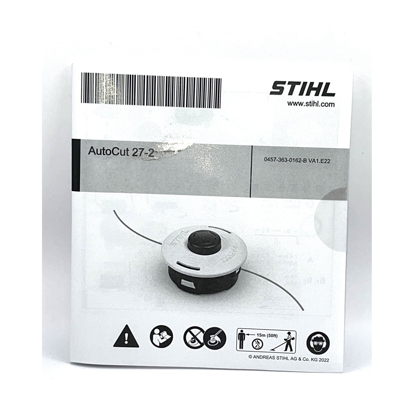 STIHL 4002 820 2302 AutoCut 27-2 Trimmer Head – Tap-and-Go Bump Feed Head for FS 55-260, FR 131 T, FSA 120/135 R – Fits M10 x 1 LH