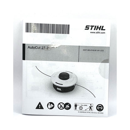 STIHL 4002 820 2302 AutoCut 27-2 Trimmer Head – Tap-and-Go Bump Feed Head for FS 55-260, FR 131 T, FSA 120/135 R – Fits M10 x 1 LH