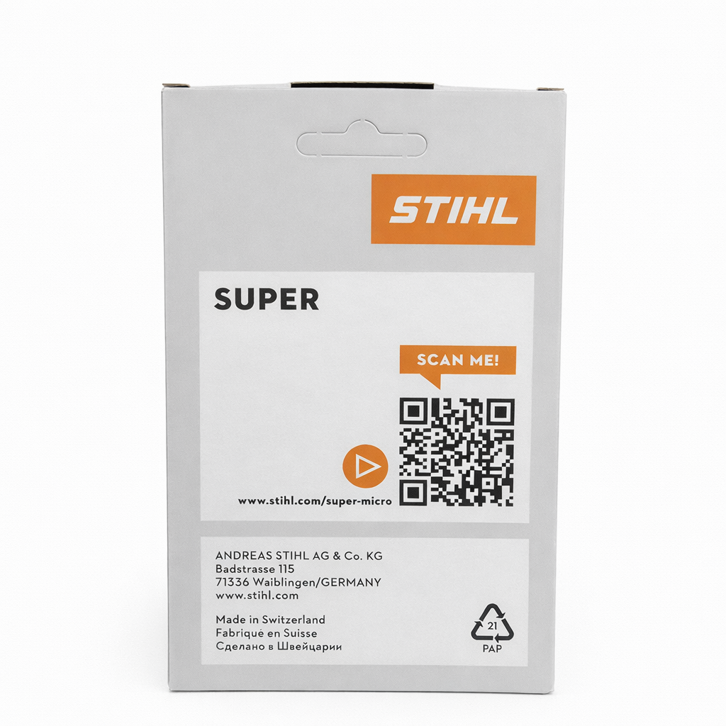 Łańcuch piły łańcuchowej STIHL 3639 005 0067, 26 ogniw napędowych Rapid Super 67, podziałka .325, grubość .063, 16 cali. 